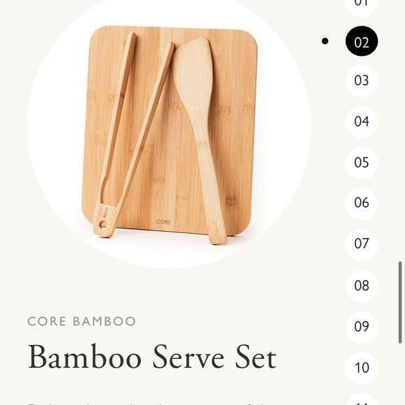 CoreHome Bamboo Serve Set Platter - Picture 2 of 7
